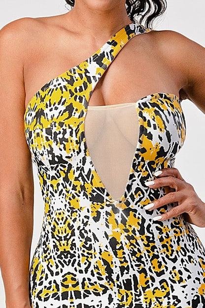 Safari Glamour Leopard Print Bandage Dress