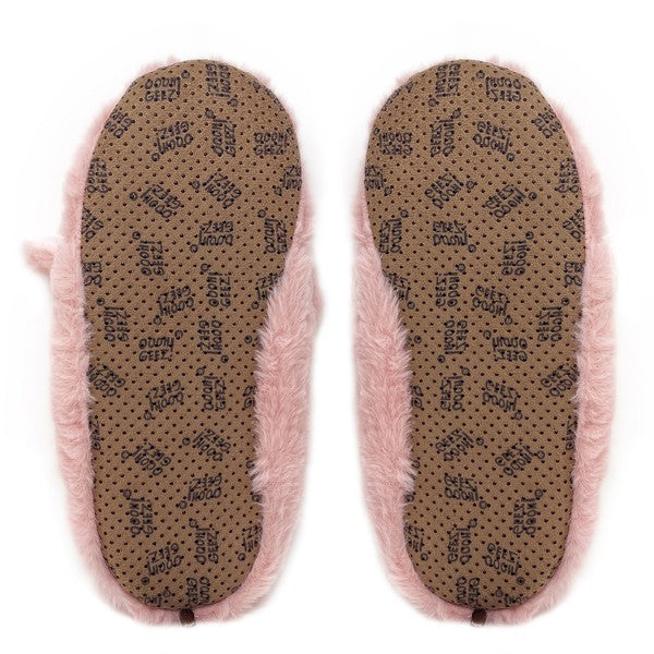 Fluffy Pig Women's Cozy Slipper - Pink Steps