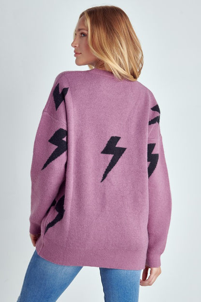 BOLT LONG SLEEVE CREW NECK SWEATER