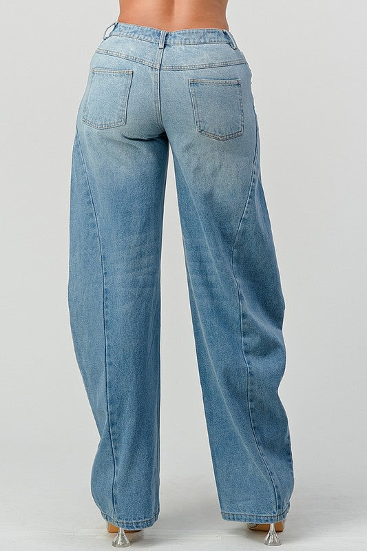 Athina Wide Leg Denim Jeans