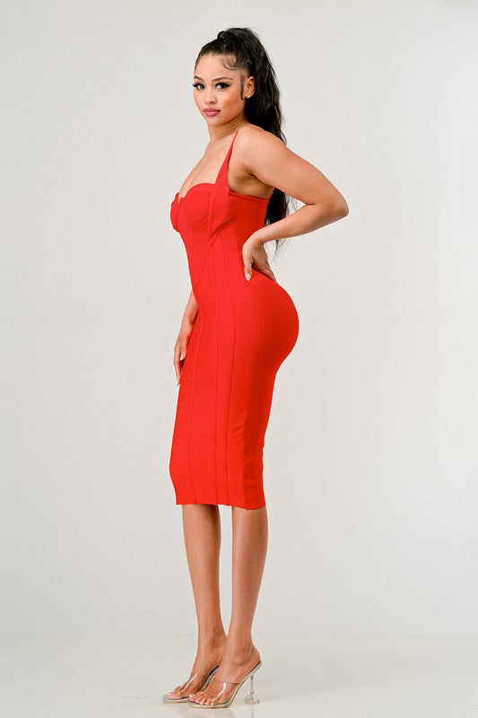 Sculpted Elegance Corset Bandage Bodycon Dress