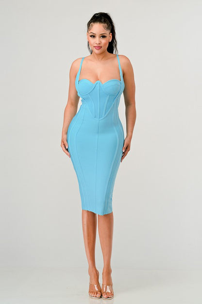 Sculpted Elegance Corset Bandage Bodycon Dress