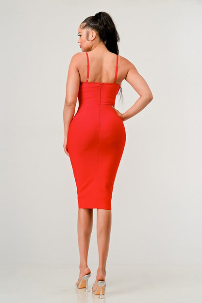 Sculpted Elegance Corset Bandage Bodycon Dress