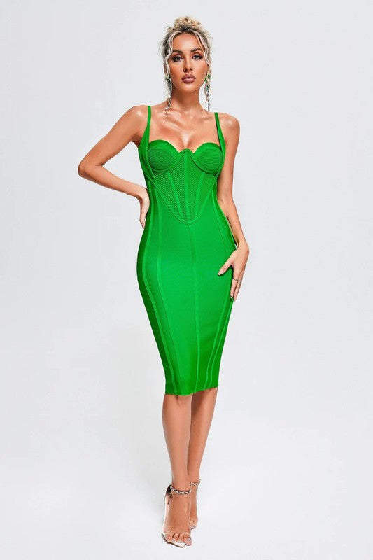 Sculpted Elegance Corset Bandage Bodycon Dress