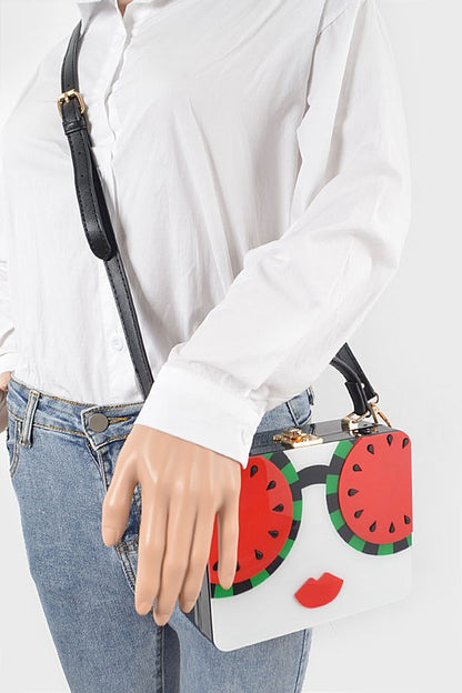 Watermelon Glasses Lady Box Clutch