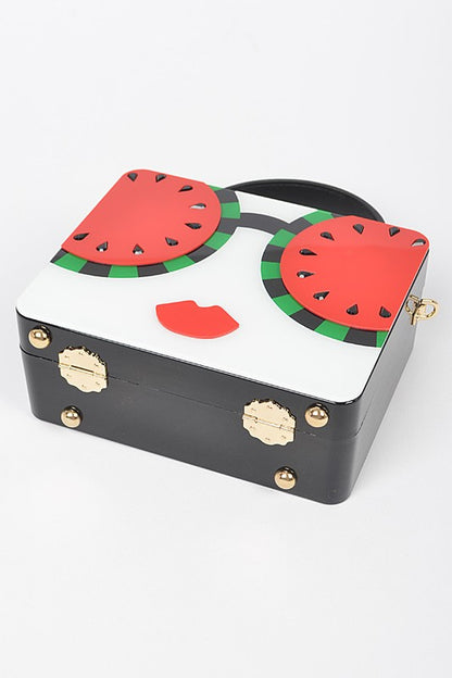 Watermelon Glasses Lady Box Clutch