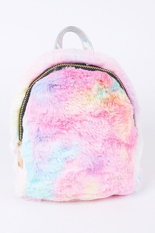 Tie Dye Rainbow Plushy Small Backpack