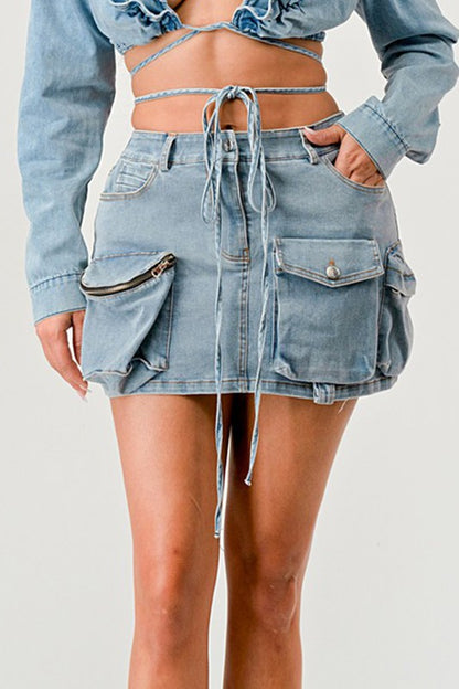 Denim Daze Wrap Skirt