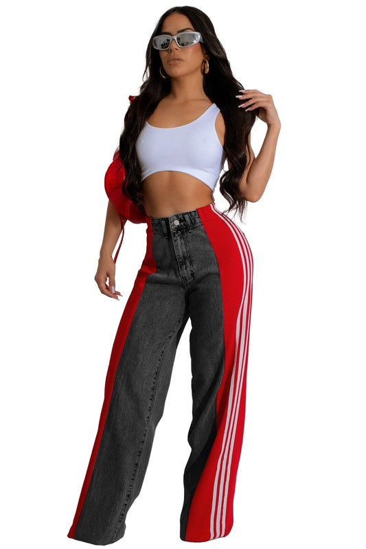 WOMEN FASHION CASUAL STYLE DENIM PANTS