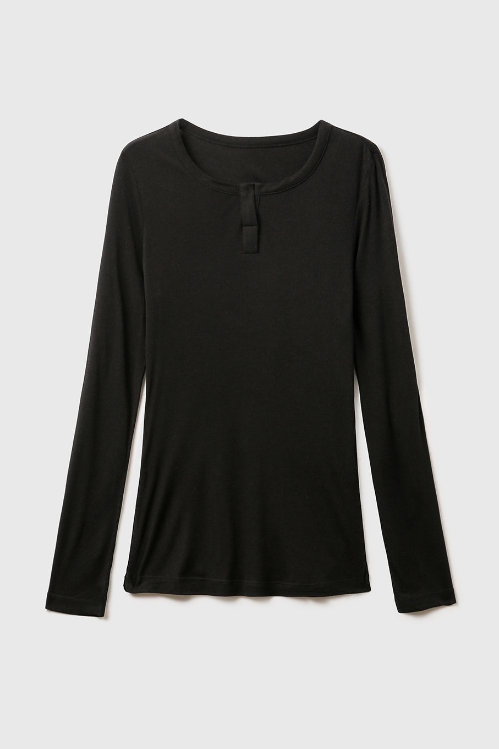 Basic Bae Notched Long Sleeve Shirt