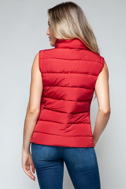 Snobbish Zip Up Turtleneck Vest with Pockets