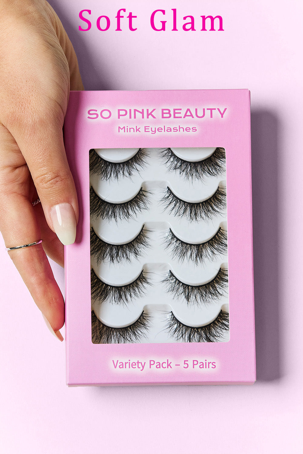 So Pink Beauty Mink Eyelashes 5 Pairs