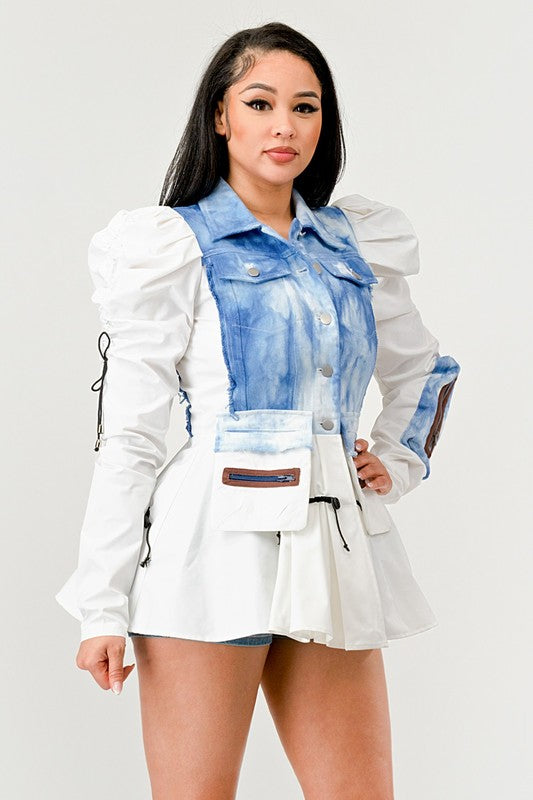 Peplum Panache Denim Jacket