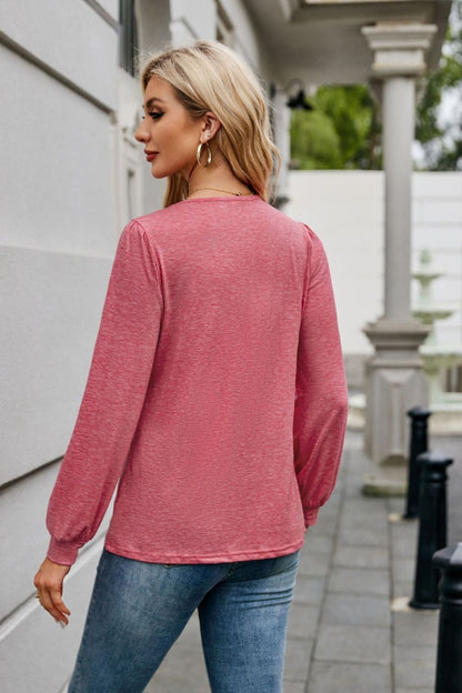 V-Neck Long Sleeve T-Shirt