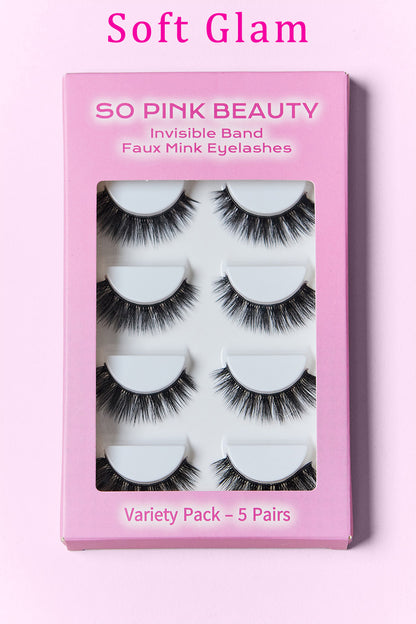 So Pink Beauty Mink Eyelashes 5 Pairs