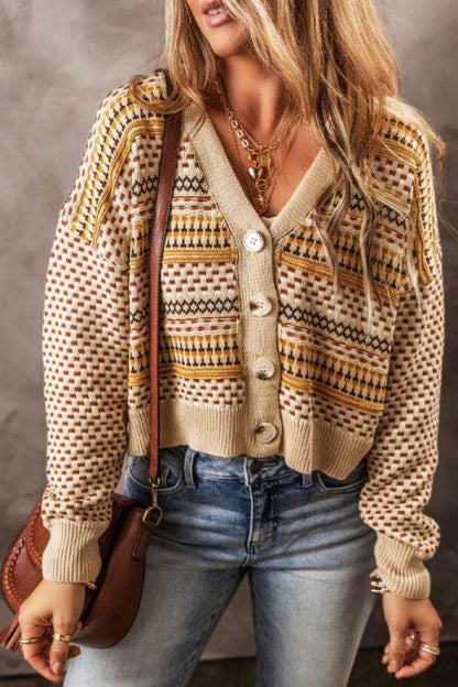 Button Down Long Sleeve Cardigan