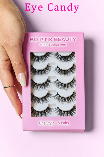 So Pink Beauty Mink Eyelashes 5 Pairs