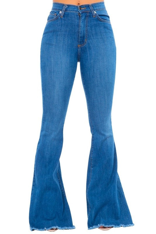 Bell Bottom Jean in Medium Wash - Inseam 32