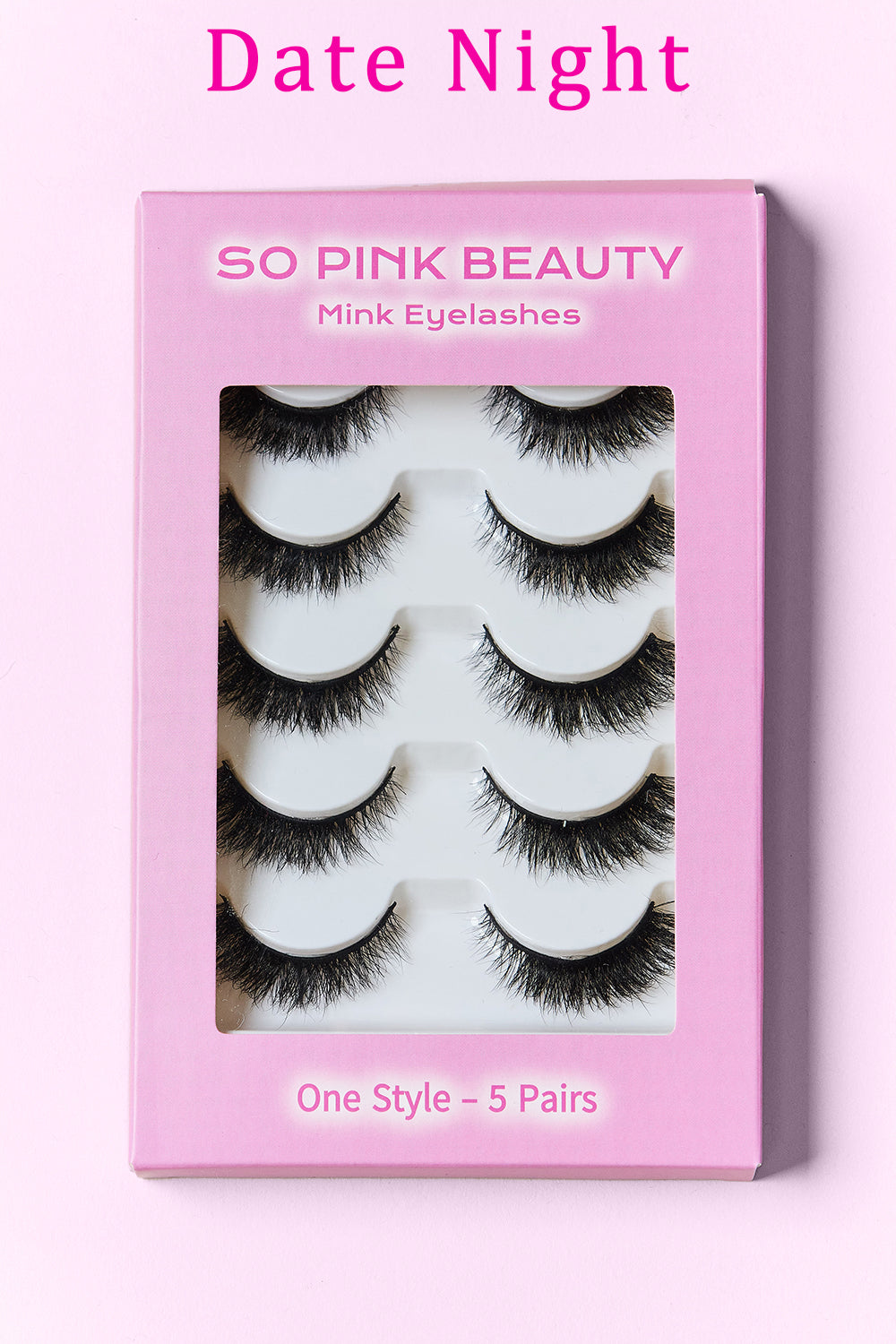 So Pink Beauty Mink Eyelashes 5 Pairs