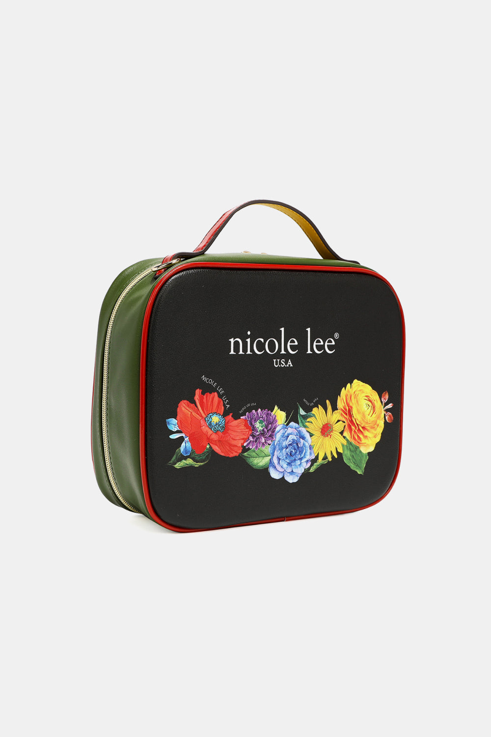 Nicole Lee USA Printed Handbag with Three Pouches