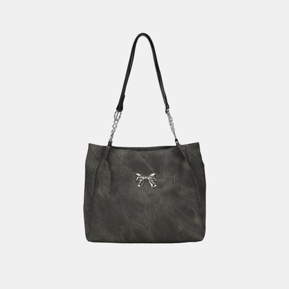 Bow Polyester Medium Tote Bag