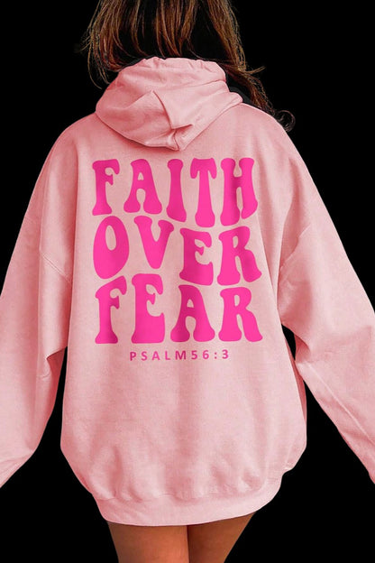 Faith Over Fear Dropped Shoulder Hoodie